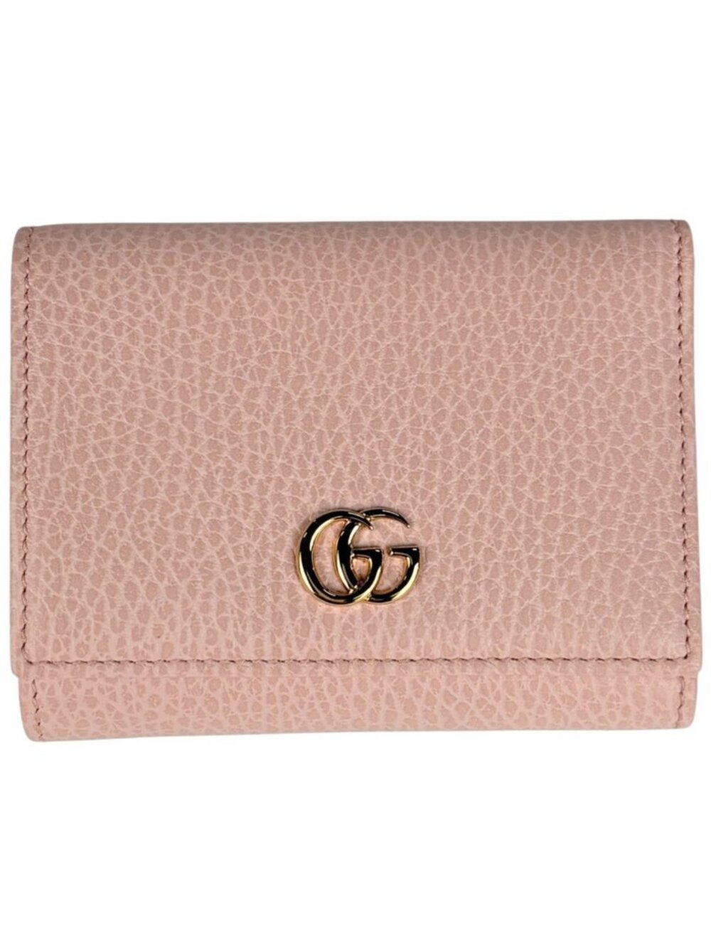 Gucci Trifold Wallet GG Marmont Medium Compact Leather Light Pink
